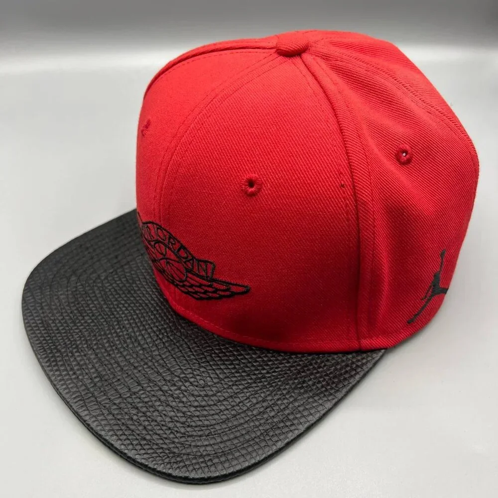Air Jordan Hat Men Red Black Jumpman Wings Snap Back‎ Cap